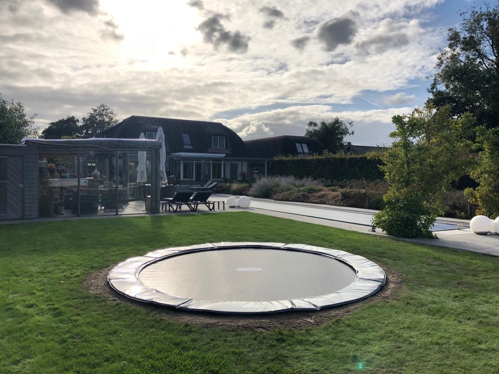 BERG Trampoline FlatGround 380 cm grijs Trampoline Ingraven.nl